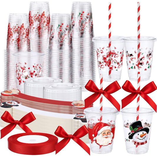 Jingmore Santa Claus cups 12oz for festive holiday parties