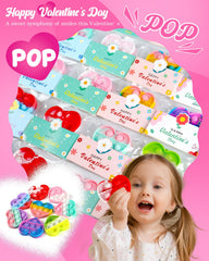 Jinsome heart-shaped pop toy with keychain for on-the-go fun.
