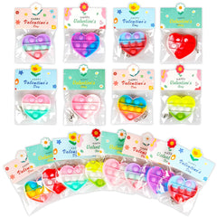 Jinsome valentine heart pop toy pack, colorful and great for classroom gifts.