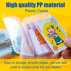 JINUPHION thick plastic card box with smooth edges resists wear and tear.