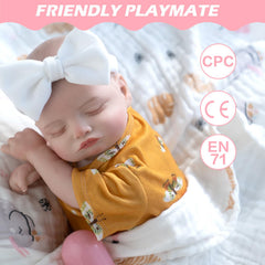 Jirachi safety-standards badge on reborn doll signals safe play