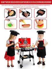 Jisejima wheeled stand - easy repositioning during pretend BBQ adventures.