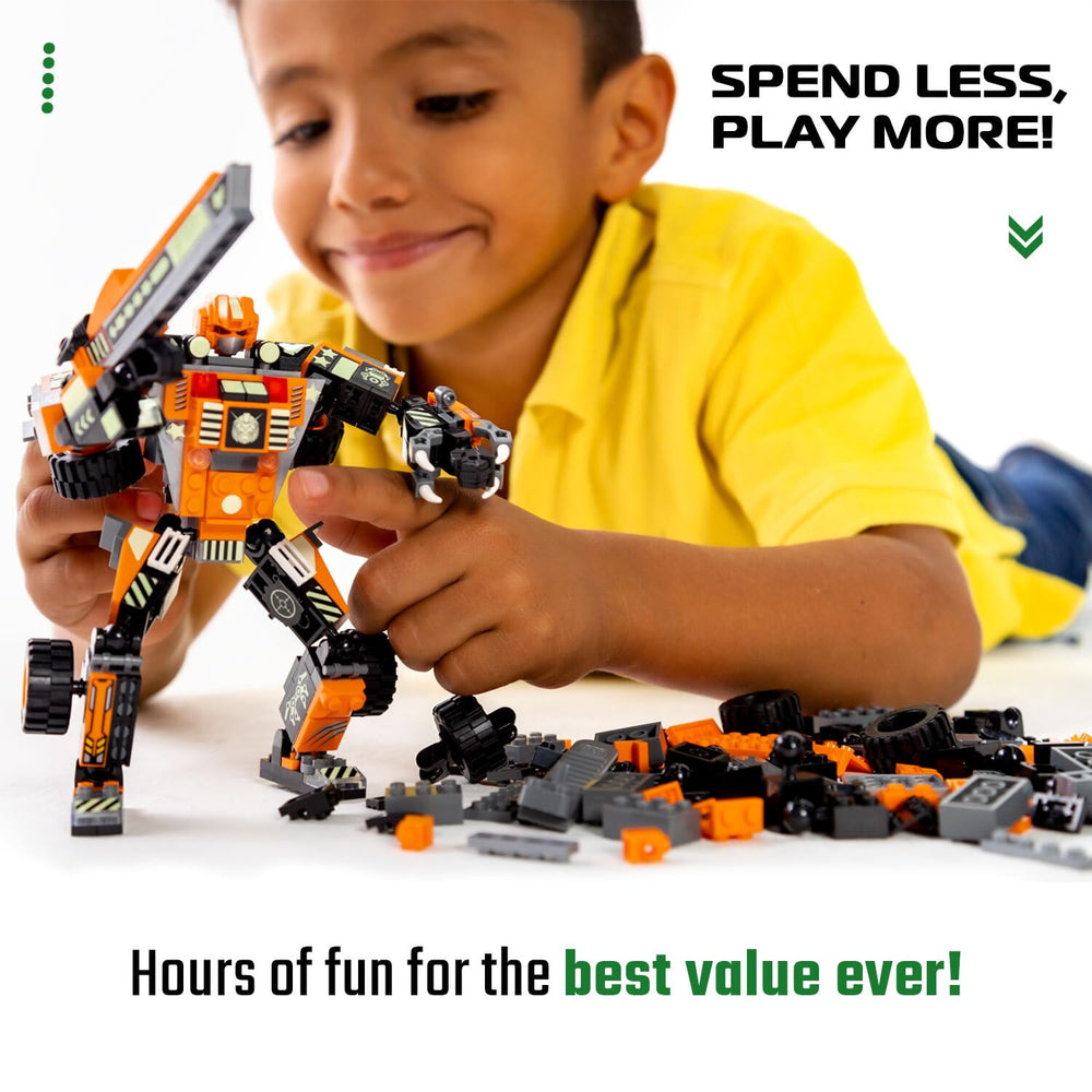 JITTERYGIT robotryx animal-form bricks foster playful storytelling and varied character ideas.