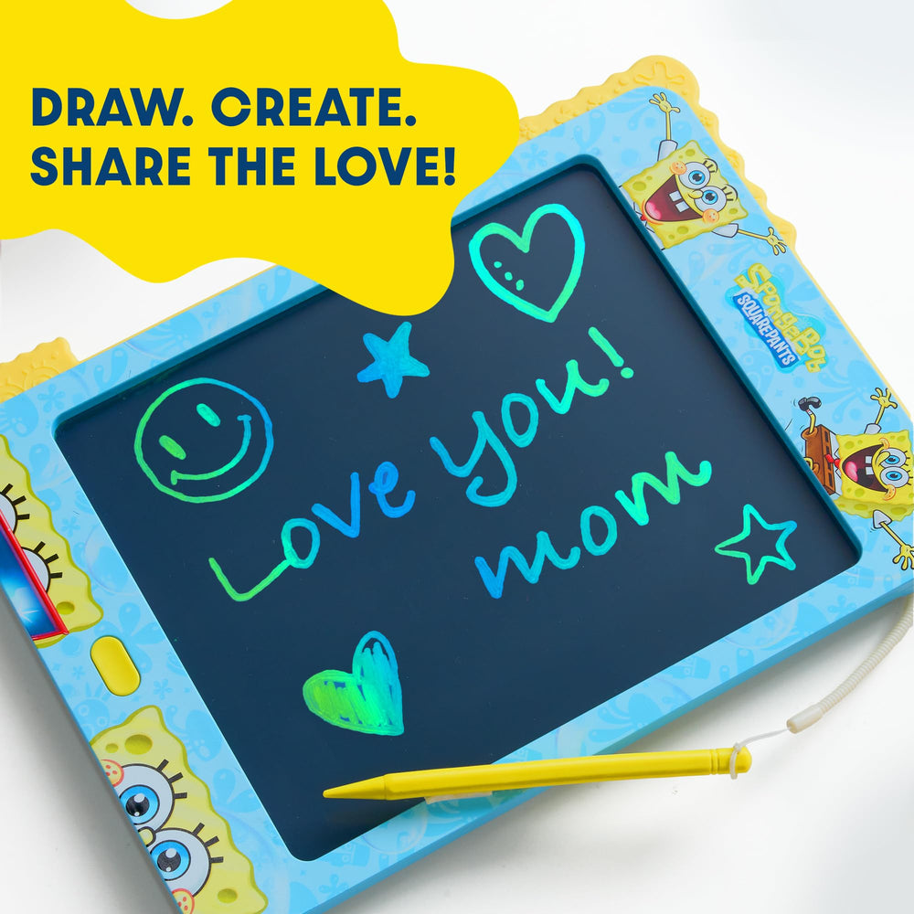 JITTERYGIT SpongeBob LCD Doodle Tablet in use, encouraging creative play.