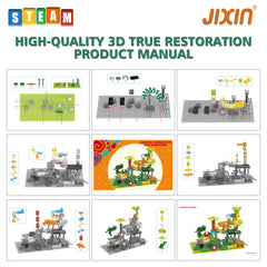 JIXIN Dino eggs funnel action demonstrates interactive marble routing