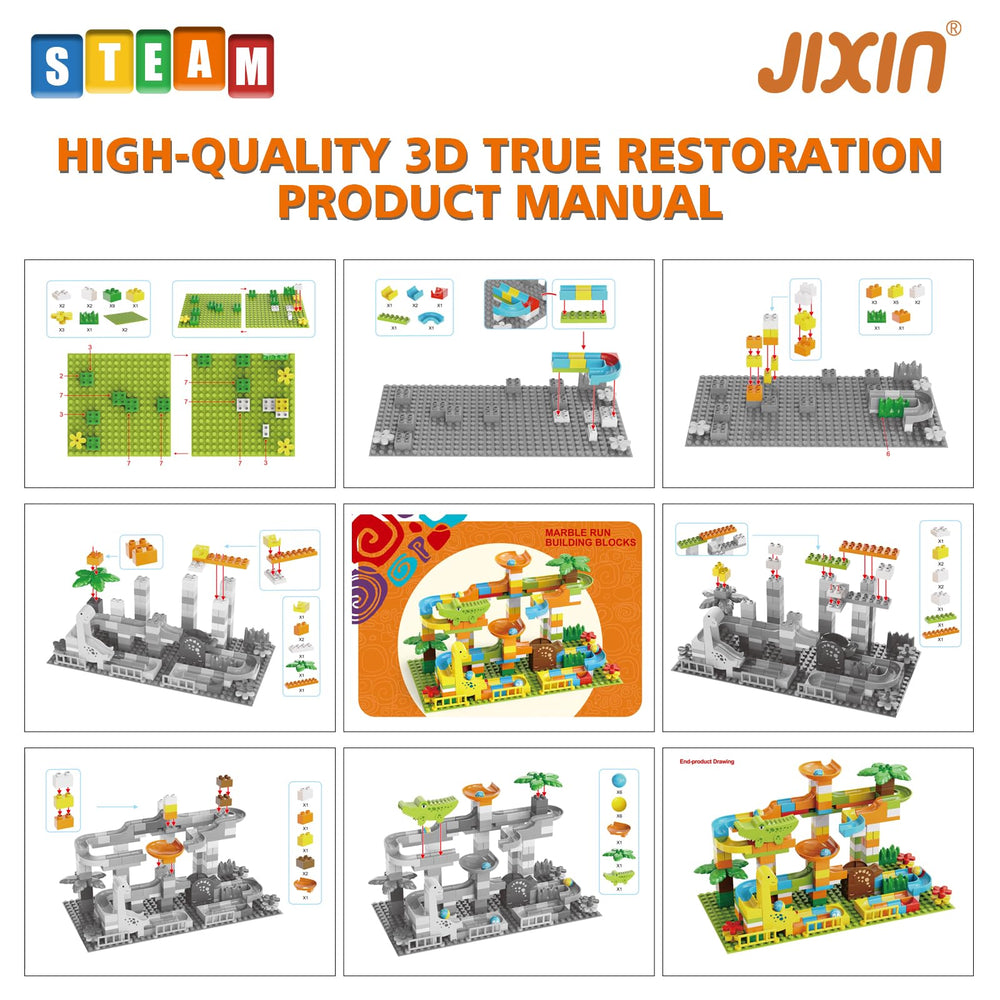 JIXIN dinosaur block set enabling versatile builds