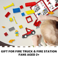 JIXIN Fire Station Playset detachable roof enables easy access and layout changes