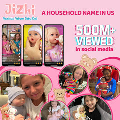 JIZHI doll in gift box with accessories for newborn care play.