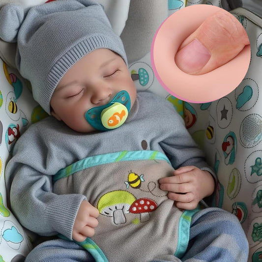 JIZHI lifelike 17-inch reborn doll with soft vinyl body for realistic play