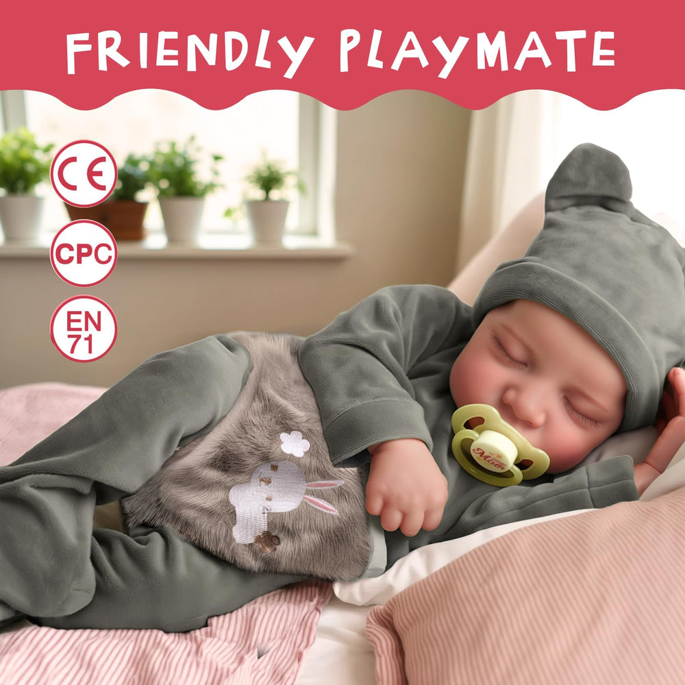 JIZHI lifelike reborn baby doll boy 17-inch emotional engagement through nurturing play