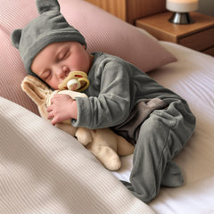 JIZHI lifelike reborn baby doll boy 17-inch soft body feels cozy and comforting