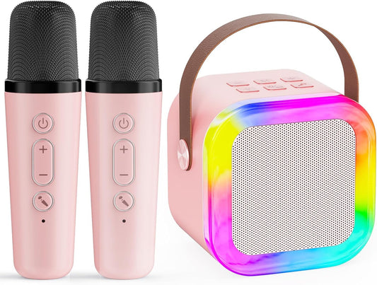 JJYEITUO kids karaoke 2mic front view for lively family sing-alongs