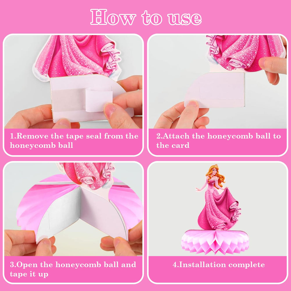 JJYHEHOT blue princess honeycomb centerpiece for dreamy baby showers