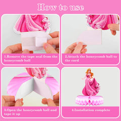 JJYHEHOT blue princess honeycomb centerpiece for dreamy baby showers