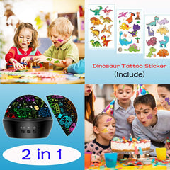JKGIFTS 2in1 dino projector offers dinosaur and car patterns for imaginative play