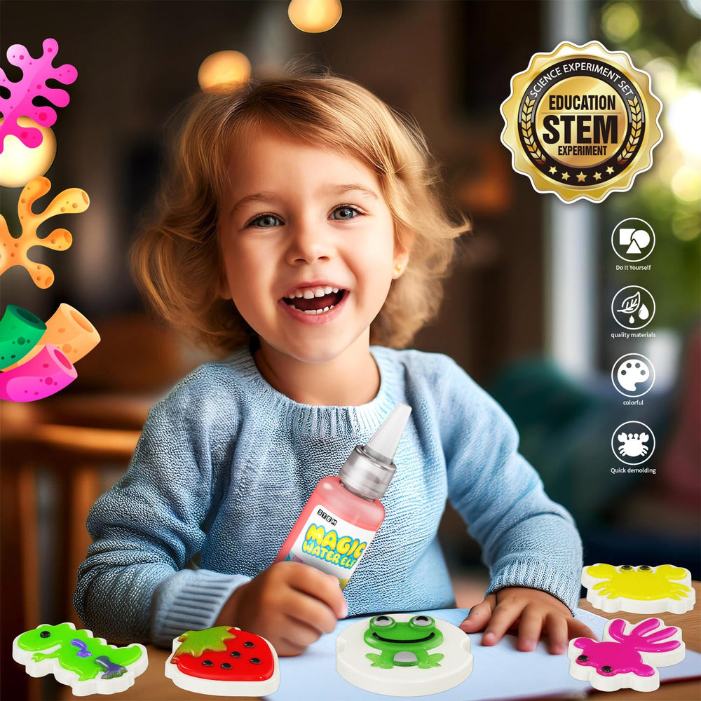 JKGIFTS Kids crafting water elves, family-friendly activity promoting creativity and STEM learning