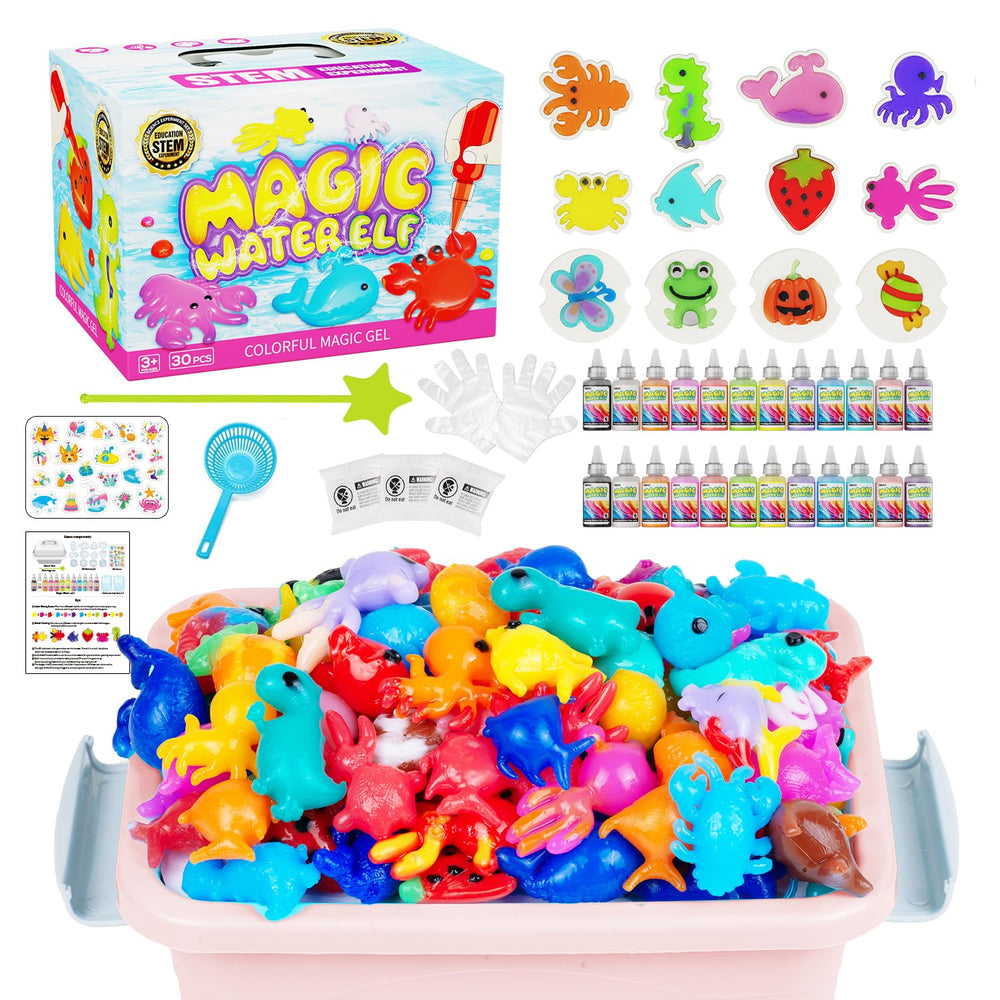 JKGIFTS Magic Water Toy Elf Kit packaging image, a gift-ready display inviting curiosity and creativity