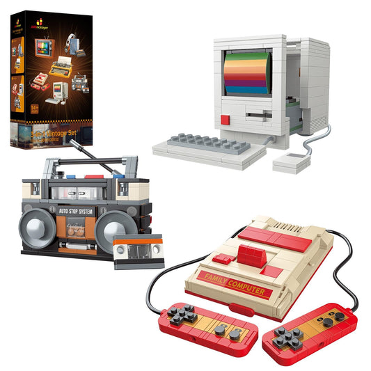 JMBricklayer 20132 game-console model close-up for vintage display