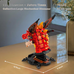 JMBricklayer dragon head model dimensions show impressive display size.