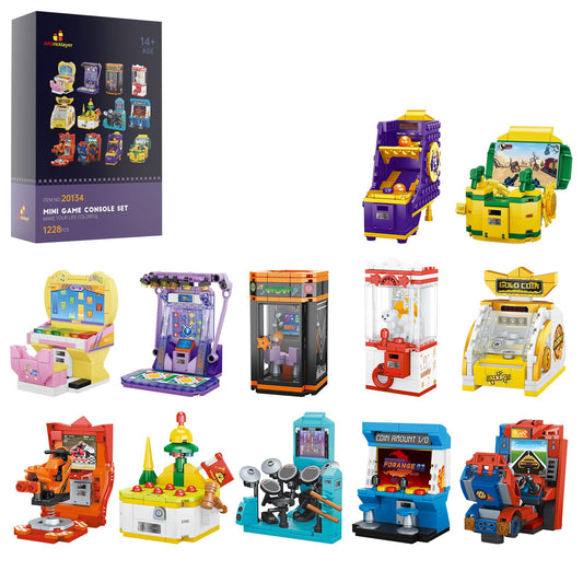 JMBricklayer Friend game console piano machine model for display and imaginative playtime.