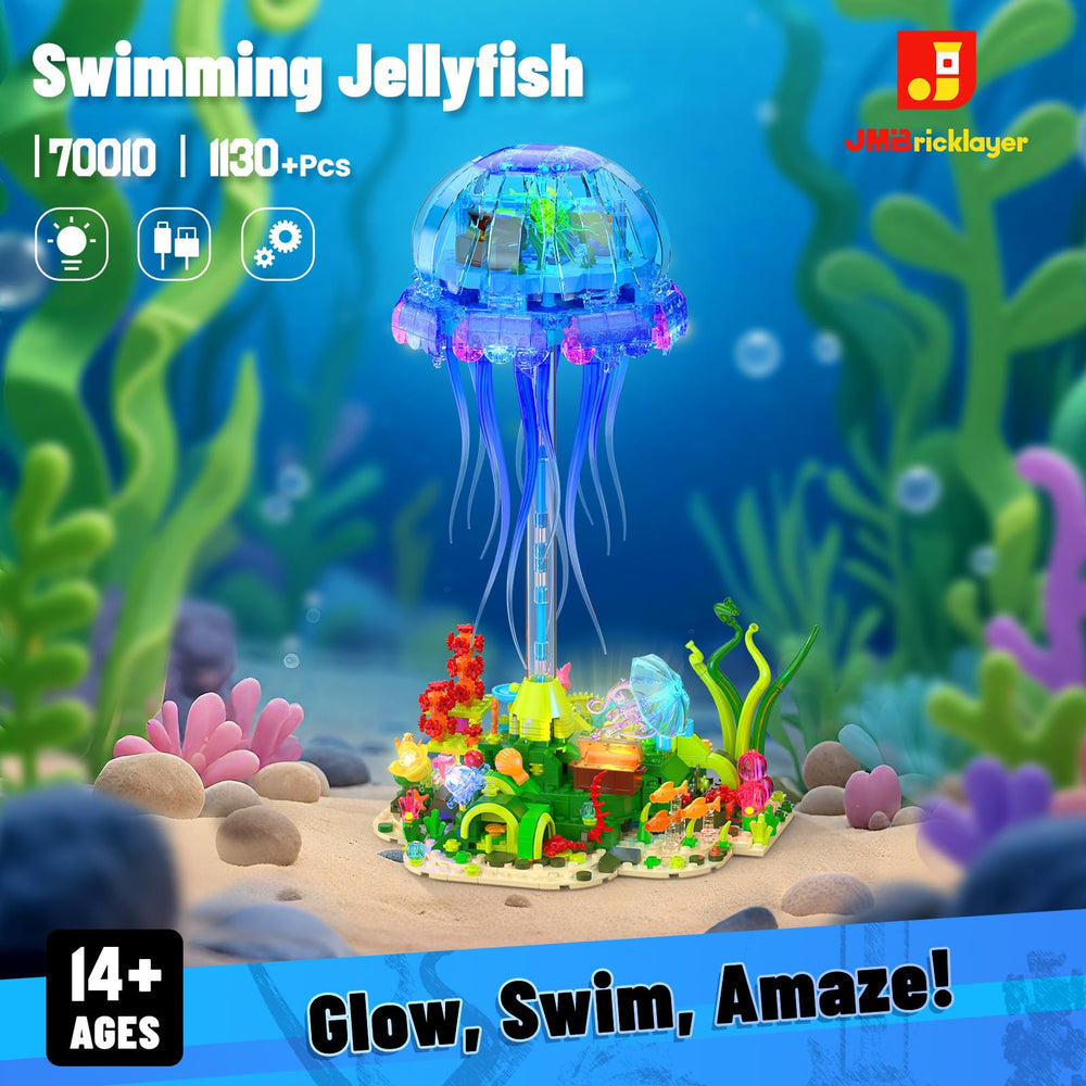 JMBricklayer jellyfish with rotating tentacles creates dynamic ocean mood lighting.