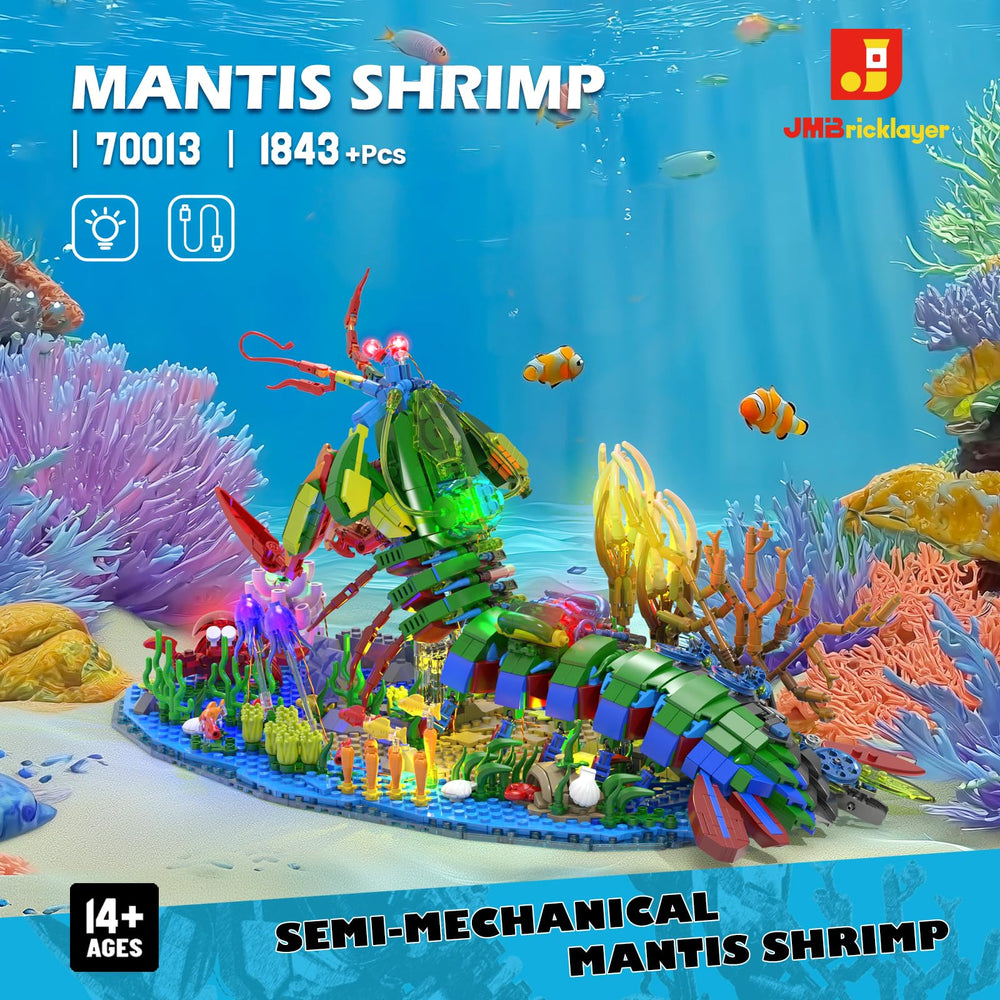 JMBricklayer Jellyfish and reef figures enhance the underwater diorama.