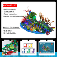 JMBricklayer Ocean diorama on display for home or office decor.