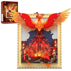 JMBricklayer Phoenix Nirvana LED eyes illuminate the phoenix for a striking display