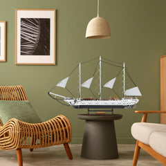 JMBricklayer Finished display model as a showroom-ready nautical centerpiece.