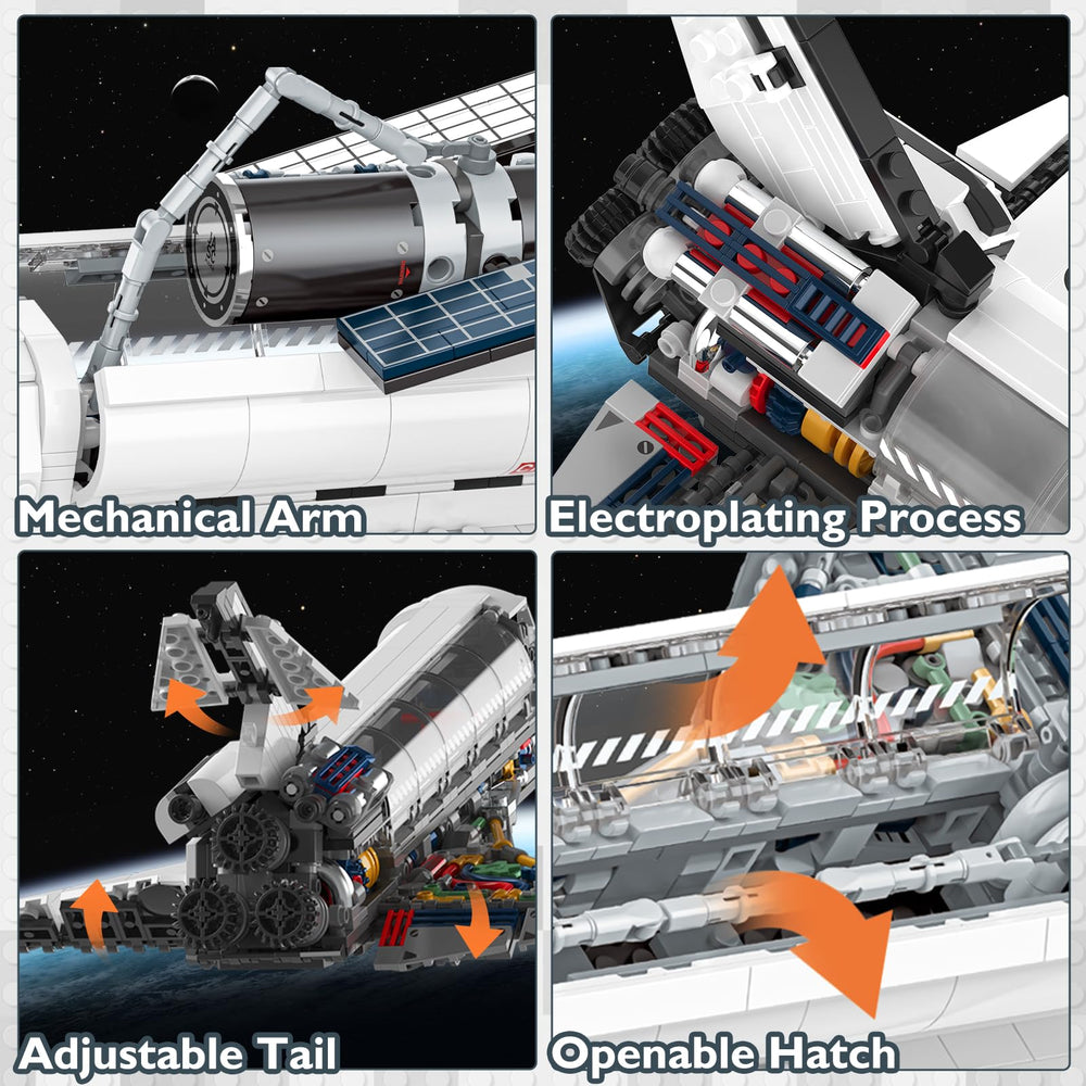 JMBricklayer Space Shuttle set includes 954 parts with clear instructions