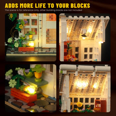 JMBricklayer two-by-six brick with built-in nine-port hub enables easy wiring.
