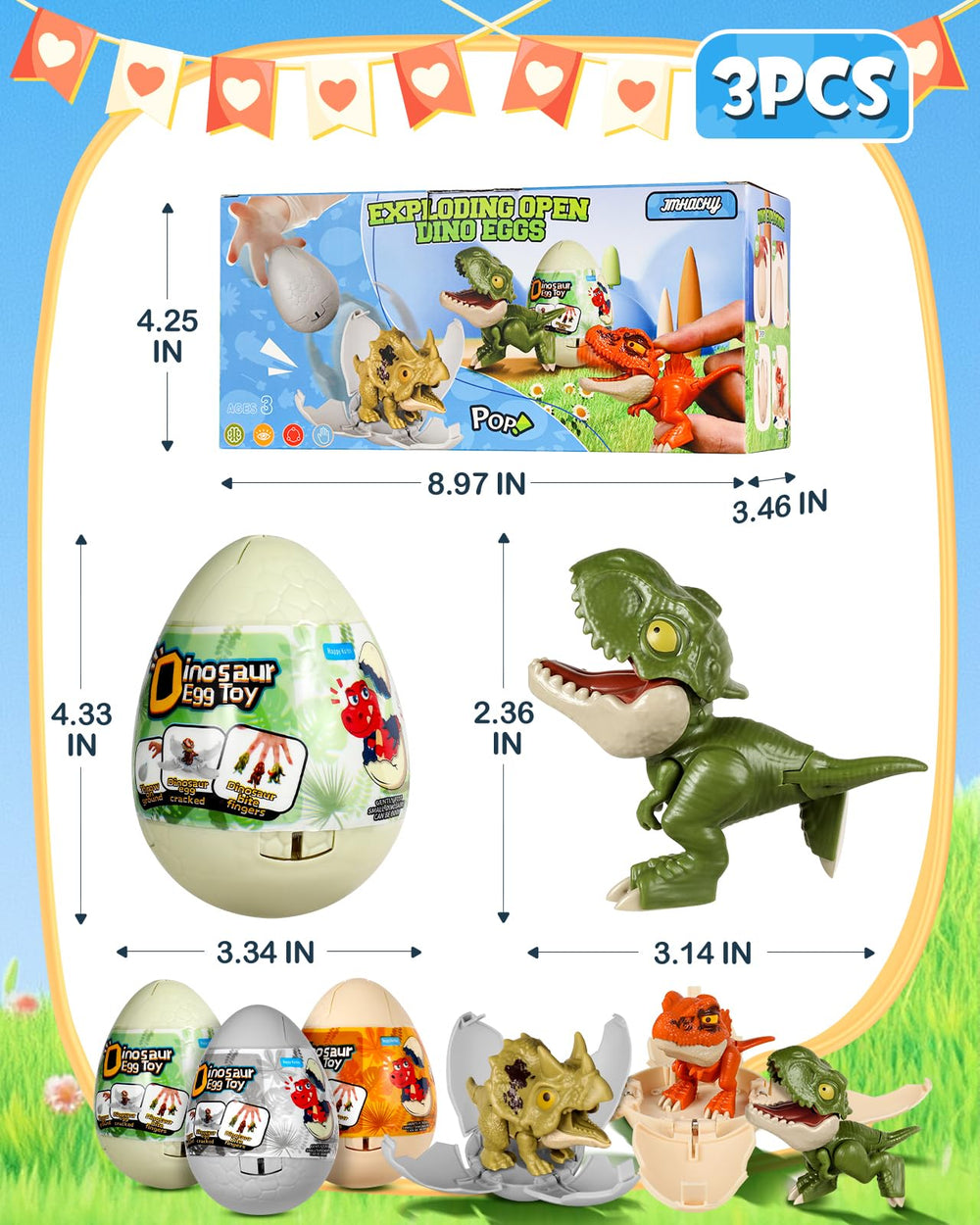 JMHACHY durable child-safe plastic for ages 3 and up