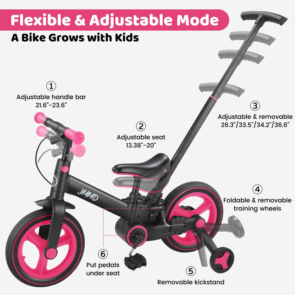 JMMD 6-in-1 hand brake enables responsive stopping.