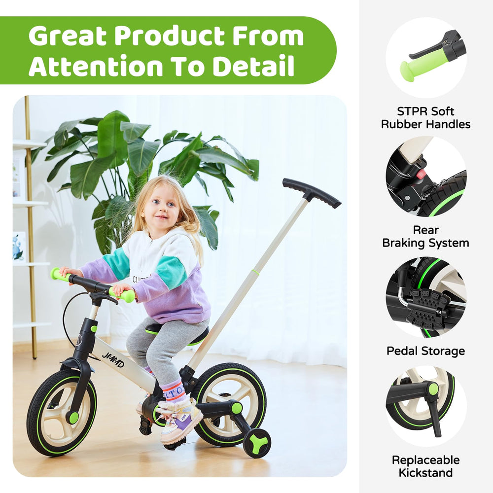 JMMD 6-in-1 toddler bike easy assembly for quick setup