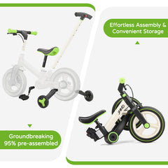 JMMD 6-in-1 toddler bike training wheels aid balance learning