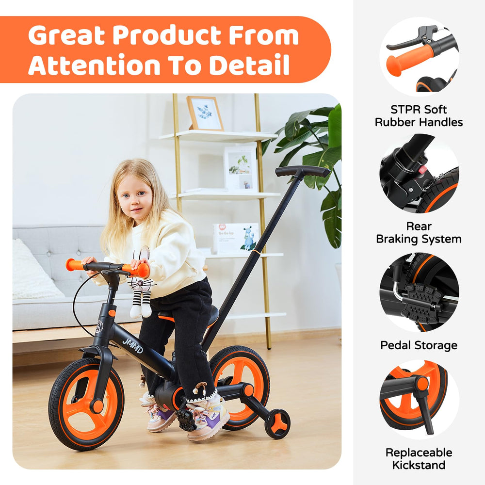 JMMD 6-in-1 adjustable seat fits growing children.