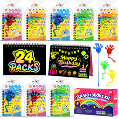 JMMICO scratch-art notebooks reveal rainbow colors for mess-free creativity.