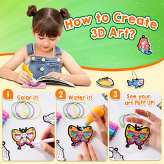 JMMICO water pens activate puff art with water for dynamic 3D effects