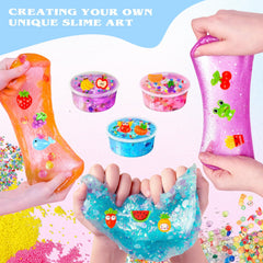 JMUQ fruit slices bring vivid colors to slime art.