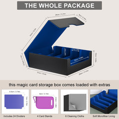 JNLODGE 24 dividers and 6 cleaning cloths keep cards organized and scratch-free.