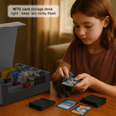 Waterproof PU leather exterior of JNLODGE box protects cards during travel