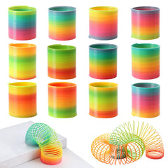 JOHOUSE rainbow spring toy, vibrant colors for party favors and gift bags