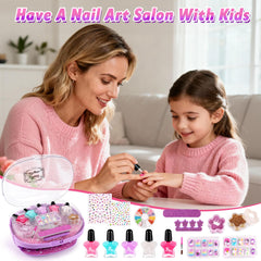 JOAOYO glitter powder adds sparkle to kids' nail art.