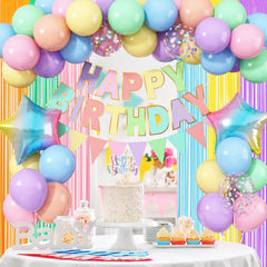 Jobkoo balloon chain and ribbon kit for easy hanging.