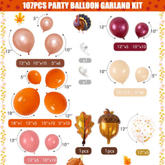 Jobkoo Maple Foil Balloon adds autumn charm to any setup.