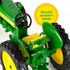 John Deere 435 rear hitch demonstrates compatibility with 1:16 implements.