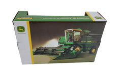 John Deere combine heads close-up, authentic detailing for visual realism and display.