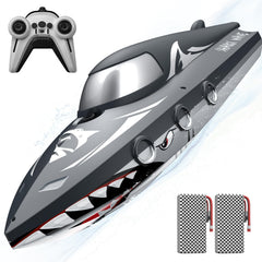 JOI MEW Shark RC Boat open-mouth hull design for dramatic pool battles