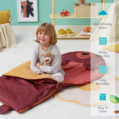 Joiedomi nap mat Minky dot lining adds softness and security for kids.