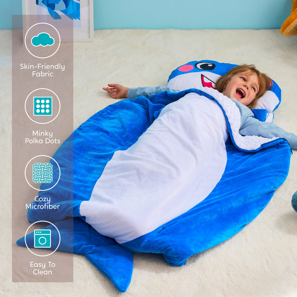 Joiedomi nap mat shows soft Minky dot lining for cozy security.